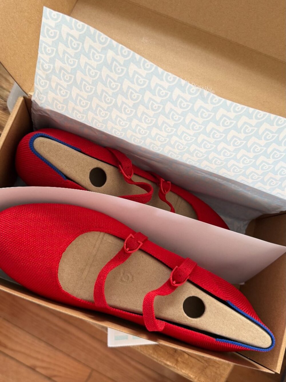 Rothy's The Double Buckle Mary Jane Heel - Bright Red Size 9.5